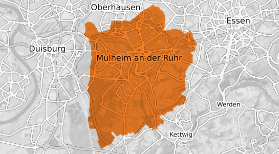 Mietspiegelkarte Mülheim an der Ruhr